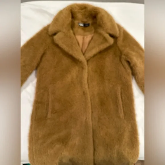 Zara Women's Brown Teddy Jacket - Picture 1 of 5